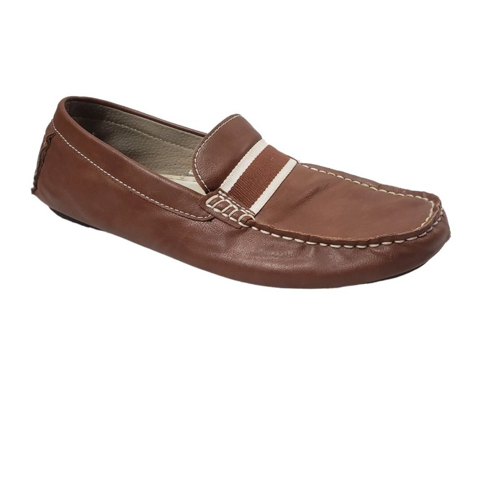 Soho Shoes Size 11 Brown Leather Cobbler Slip-On Driving Loafer